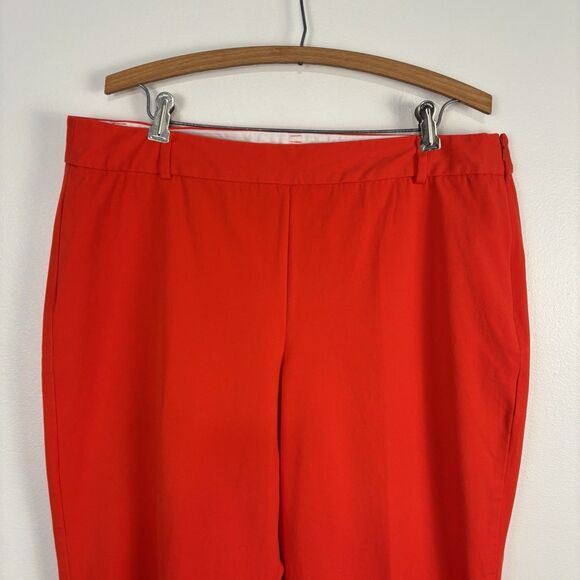 Talbots Heritage Women’s Size 16 Red Cotton Blend Side Zip Ankle Pant - Picture 2 of 6